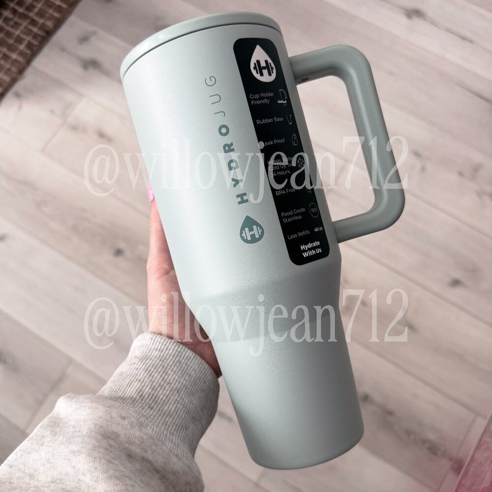 “Cloud" HydroJug 40 oz Traveler Tumbler - Light Blue